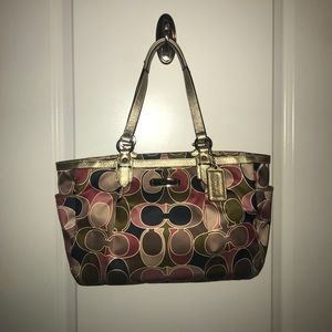 100% authentic COACH scarf print purse handbag